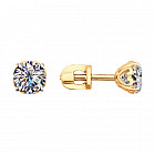 Серьги из серебра с фианитами