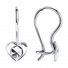 Серьги из серебра с алмазной гранью