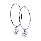 Серьги из серебра с фианитами