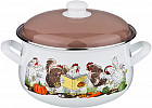 Кастрюля эмалированная «Курочки»