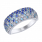 Кольцо из серебра с фианитом