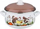 Кастрюля эмалированная «Курочки»