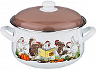 Кастрюля эмалированная «Курочки»
