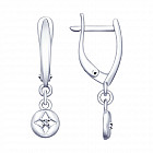 Серьги из серебра с бриллиантами