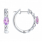 Серьги из серебра с аметистами