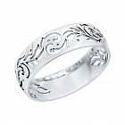 Кольцо резное из серебра