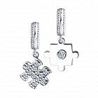 Подвеска из серебра с фианитами