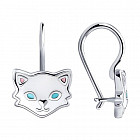 Серьги из серебра с эмалью