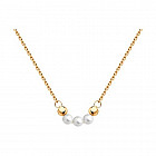 Колье из серебра с синтетическим жемчугом