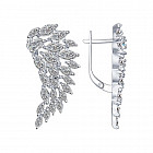 Серьги из серебра с фианитами