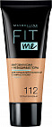 Тональный крем для лица матирующий скрывающий поры «Fit Me», оттенок оттенок 112 Теплый Бежевый