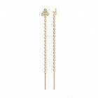 Серьги из золочёного серебра