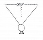 Колье из серебра с подвеской «Кольцо»