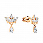 Серьги из серебра с фианитами