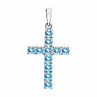 Подвеска из серебра с топазами