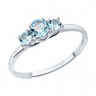 Кольцо из серебра с топазами