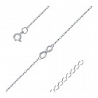 Браслет из серебра с фианитами