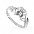 Кольцо из серебра с бриллиантом