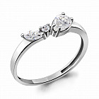 Кольцо из серебра с фианитами