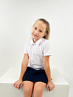 Футболка-поло с коротким рукавом для девочки