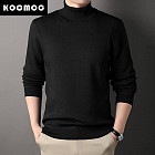 Свитер мужской однотонный с высоким воротником