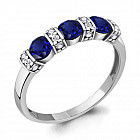 Кольцо из серебра с фианитами