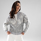 Бомбер женский с вышивкой на сетке Секрет смелости