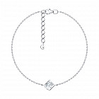 Браслет из серебра с фианитом