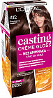 Краска-уход для волос стойкая «Casting Creme Gloss» без аммиака, оттенок 412 Какао со льдом