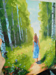 Отзыв на Картина по номерам «Девушка на лесной тропинке» от Kamshat