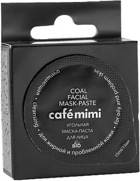 Маска-паста для лица угольная | Bio | Cafe mimi