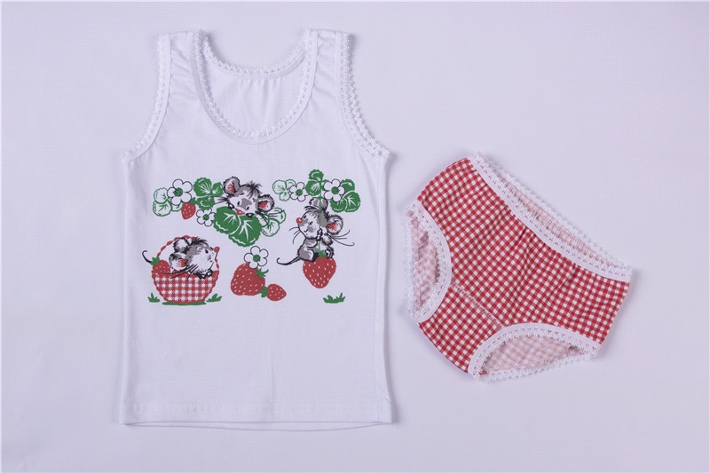 Комплект: майка и трусы для девочек | Лакомка | Апрель