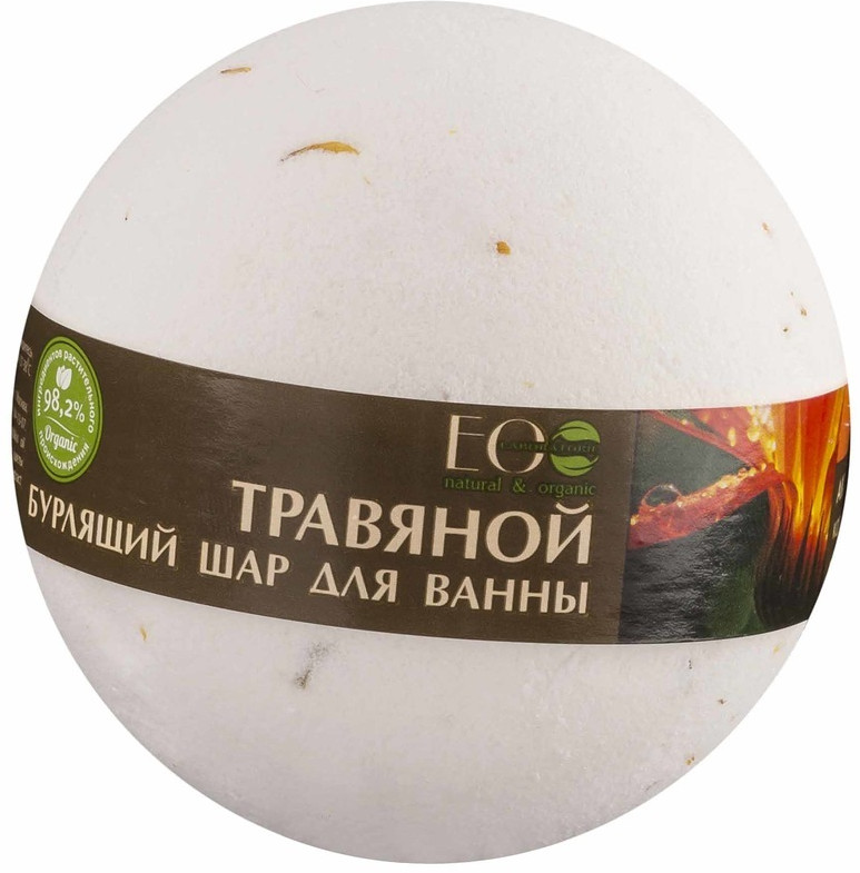Бурлящий шарик для ванны травяной «Примула и зелёный чай» | Eco Laboratorie