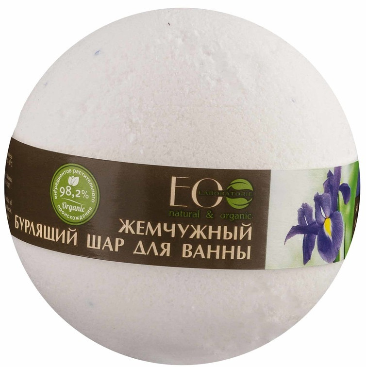 Бурлящий шарик для ванны жемчужный «Ирис и пассифлора» | Eco Laboratorie