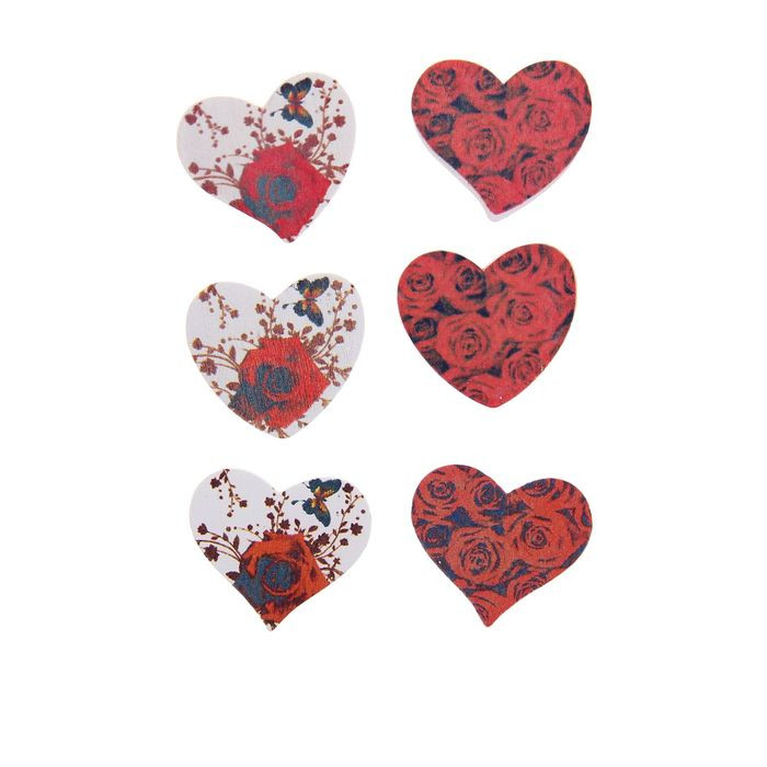 Наклейки для декора «Розы на сердце»