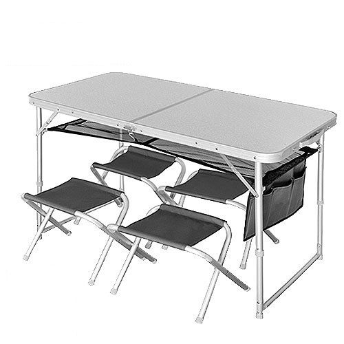 Комплект из складного стола и четырех стульев | Norfin