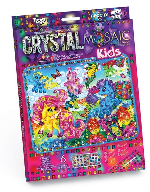 Набор для создания мозаики из кристаллов «Пони» | Crystal Mosaic | Danko Toys