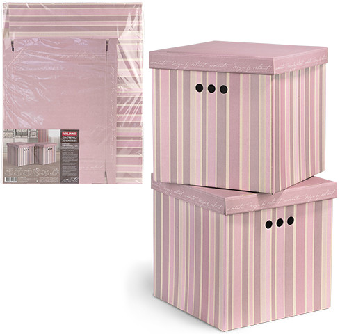 Короб картонный (2 шт), складной, квадратный | Romantic | Valiant