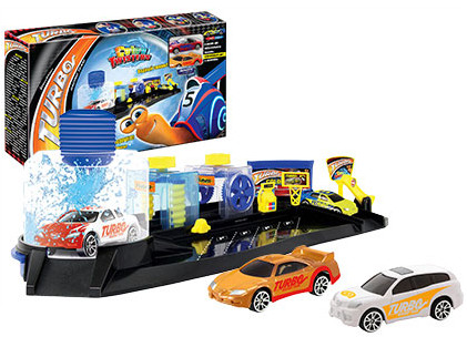 Игровой набор машинок Color Twisters Color Wash - Turbo, с автомойкой (DreamWorks)