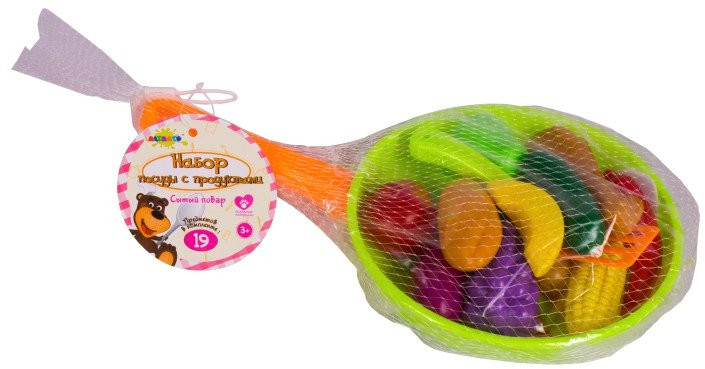 Набор игрушечной посуды с продуктами «Сытый повар» | Altacto