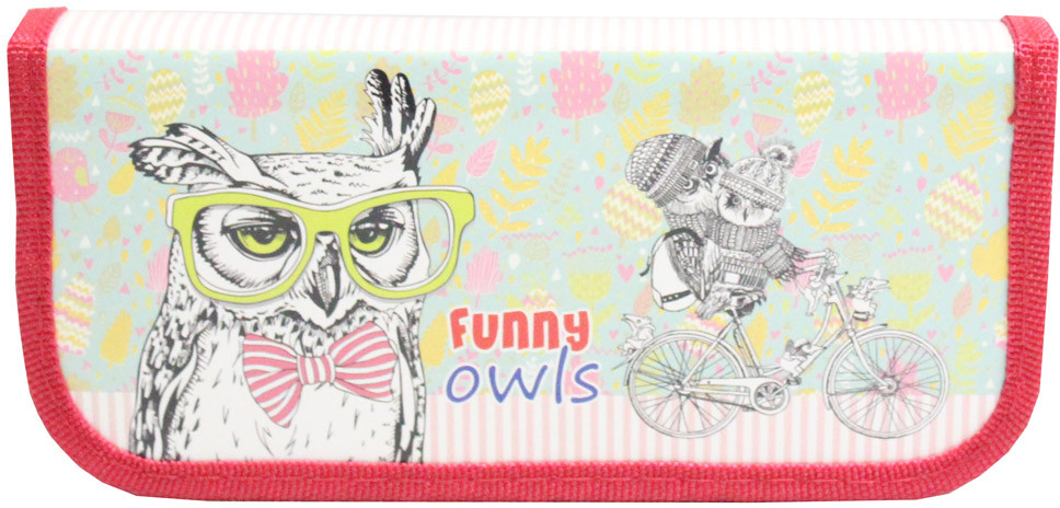Пенал средний «Совы на велосипеде» | Проф-Пресс