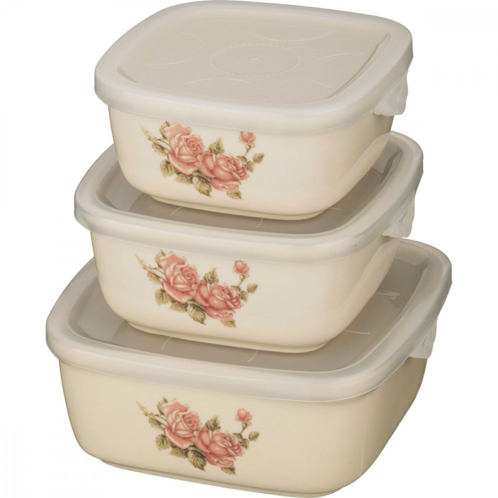 Набор блюд для заливного «Корейская роза» (3 шт) | Корейская роза | Lefard