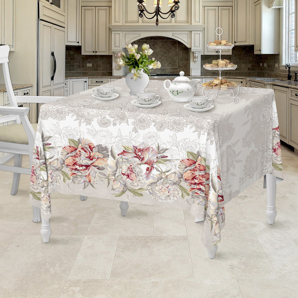Скатерть «Душистый пион» (145х220 см) | Душистый пион | Романтика