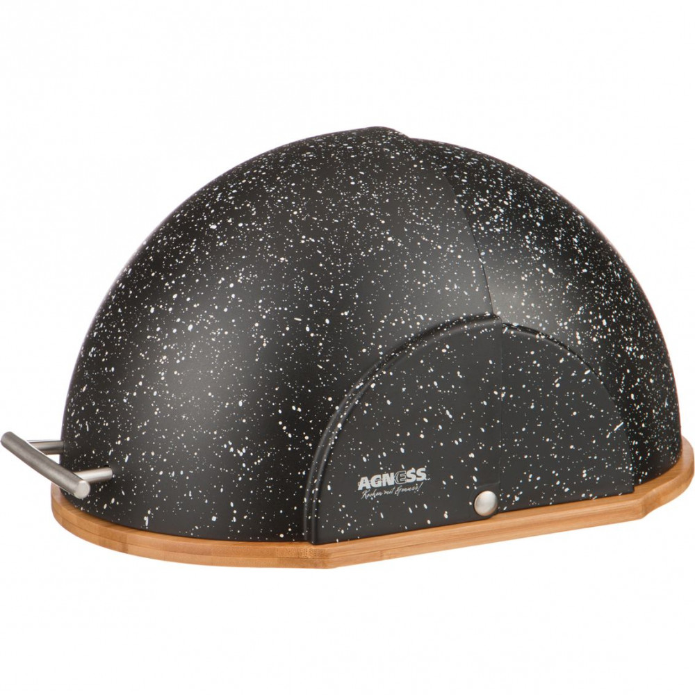 Хлебница «Черный мрамор», 36х26 см | Agness