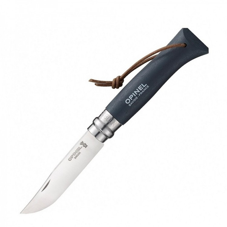 Нож складной «Opinel №8 Trekking», кожаный темляк | Цветные | Opinel