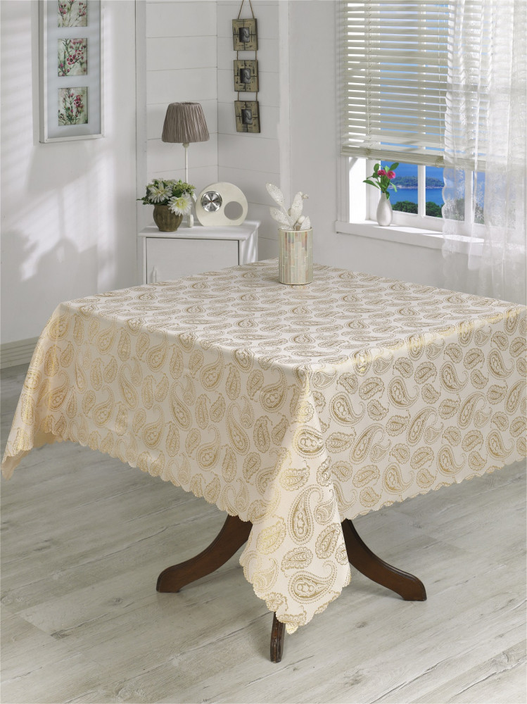 Скатерть квадратная (полиэстер, размер 160х160 см) | Silver | Karna