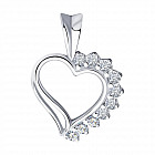 Подвеска из серебра с фианитами