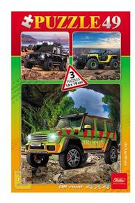 Пазлы 3 картинки «Джипы», 49 элементов | Джипы | Centrum