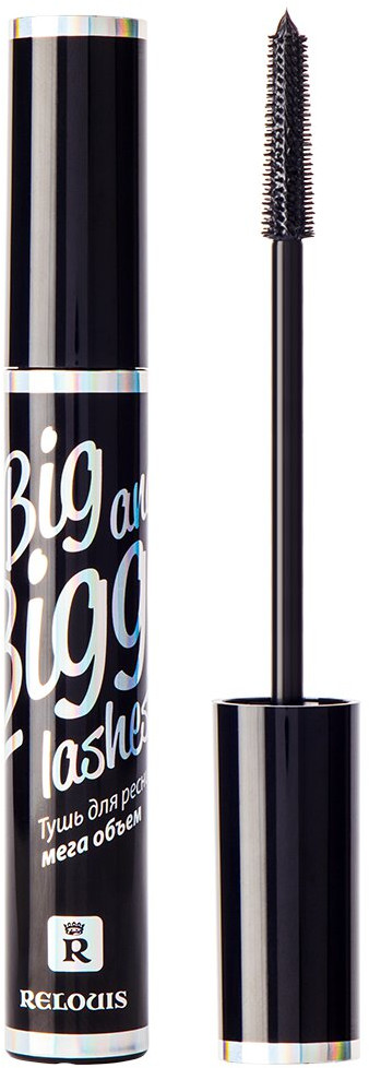 Тушь для ресниц мега объем «Big and Bigger Lashes», оттенок Черный | RELOUIS