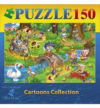 Пазл «Долина сказок», 150 элементов | Cartoons Collection | Hatber